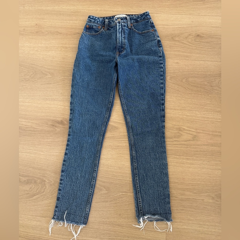Abercrombie Fitch Jeans Curve Love Ankle High Rise Size 24 00 Dark Wash